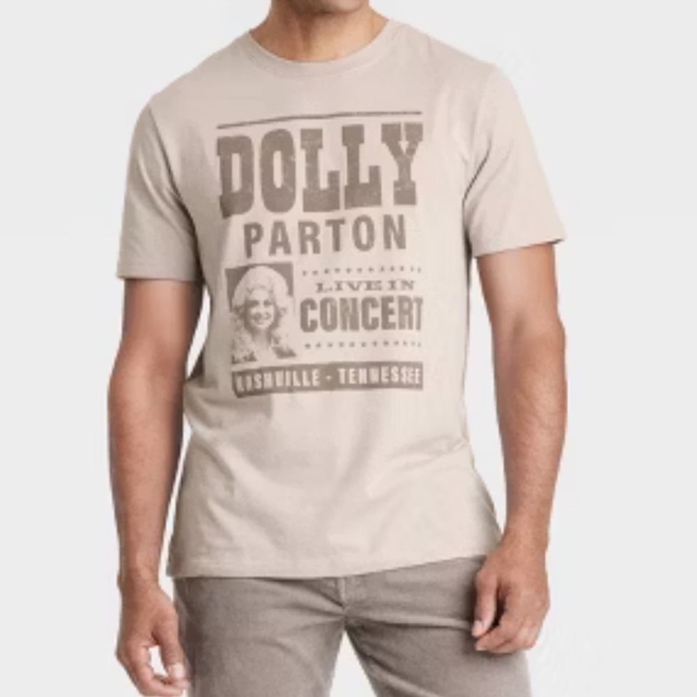 Goodfellow‎ & Co Men’s Beige Dolly Parton Concert Graphic Tee